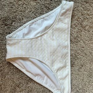 Aerie Ivory Textured Swim Bottom